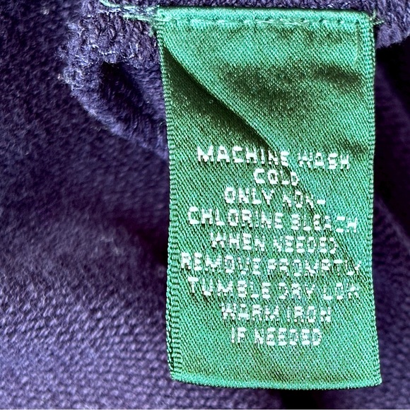 Ralph Lauren Navy Blue Jacket Size S Silver Logo Snap Military Stretch Cotton - Picture 11 of 12